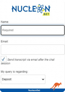 Nucleonbet Casino Live Chat Support