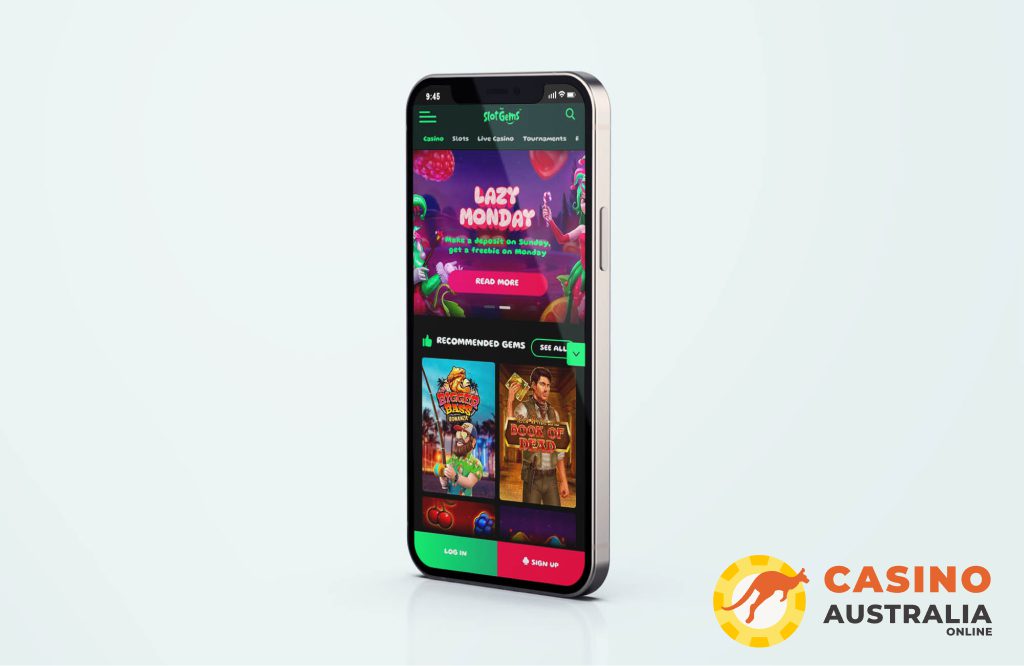 SlotGems Casino Mobile Version