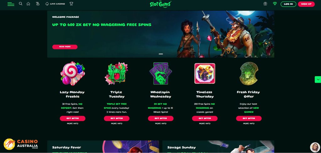 SlotGems Casino Promotions Australia