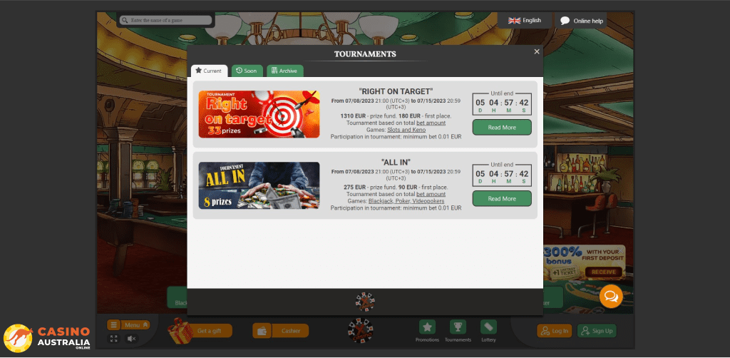 Weekly Tournaments at XCasino Australia