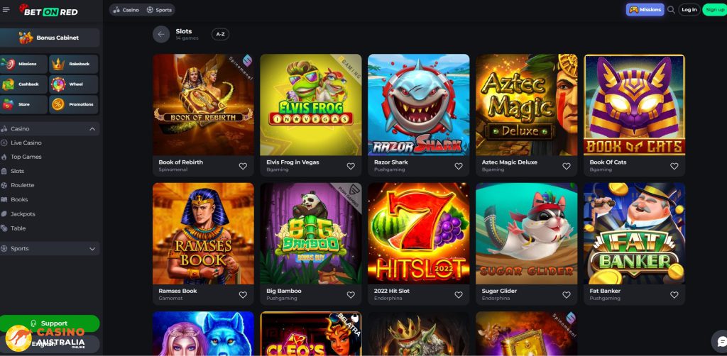 Bet On Red Casino Games Australia