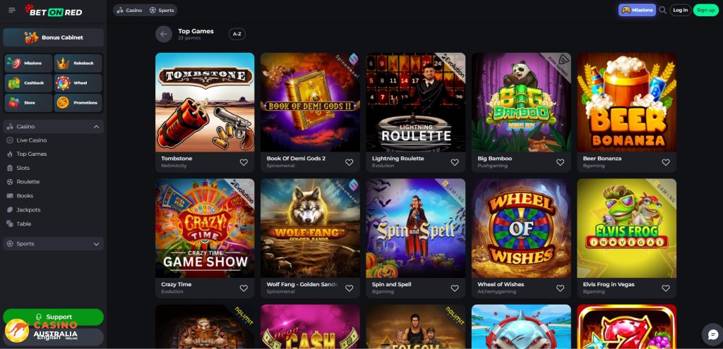 Bet On Red Casino Live Games Australia