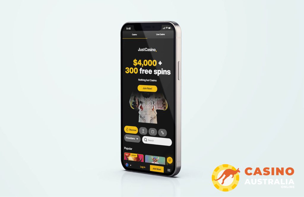 JustCasino Mobile Version