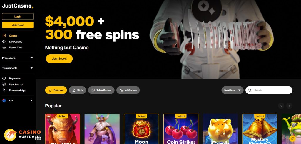 JustCasino Review Australia