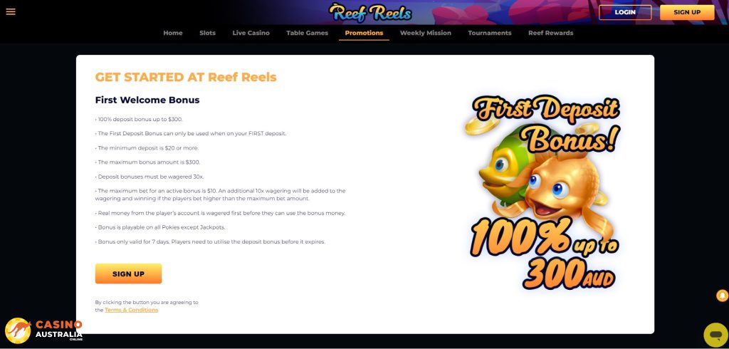 Reef Reels Casino Promotions Australia