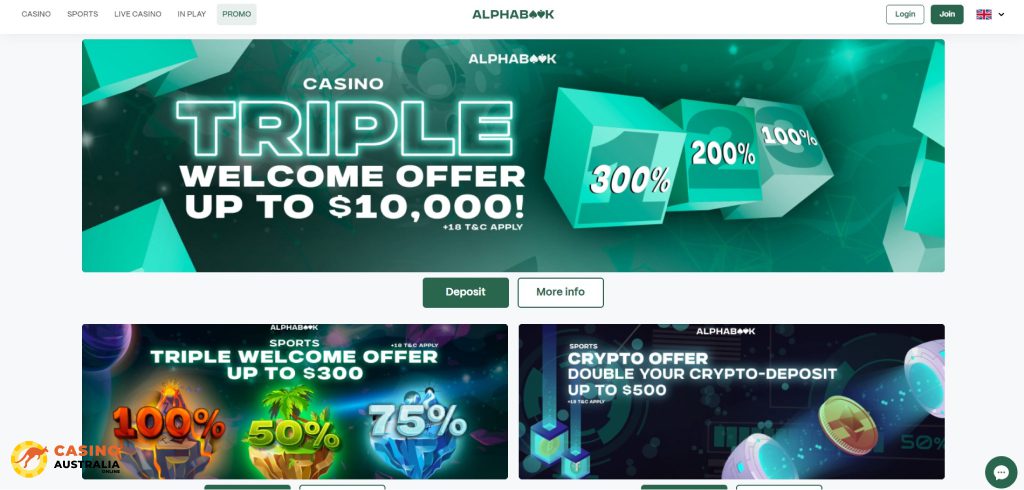 Alphabook Casino Promotions Australia