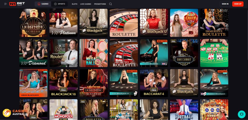 N1Bet Casino Live Games Australia