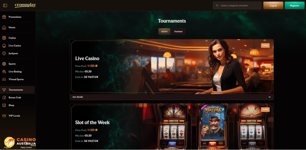 Weekly Tournaments at Crownplay Casino Australia