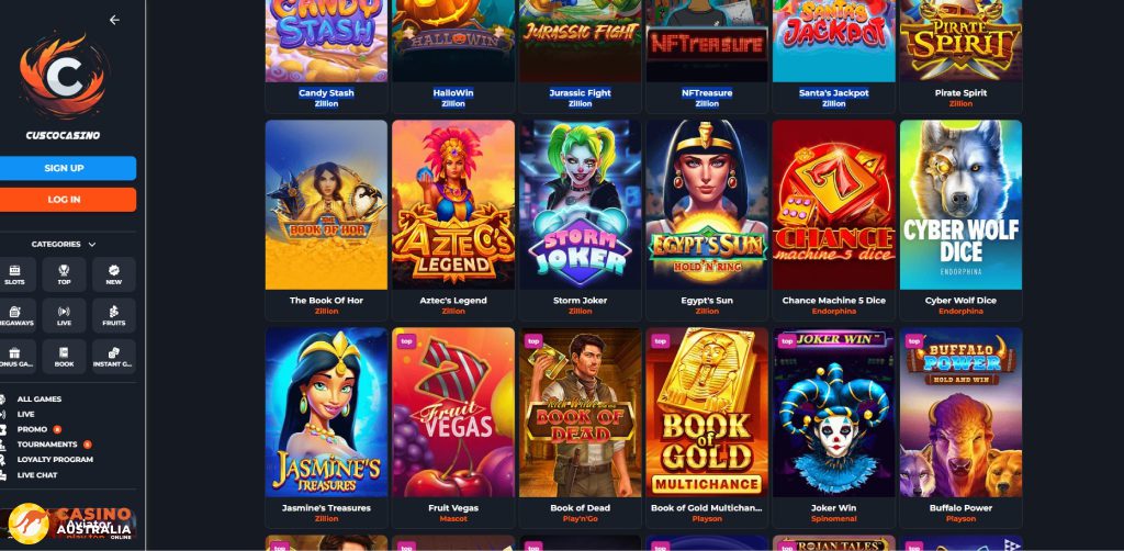 Cusco Casino Games Australia