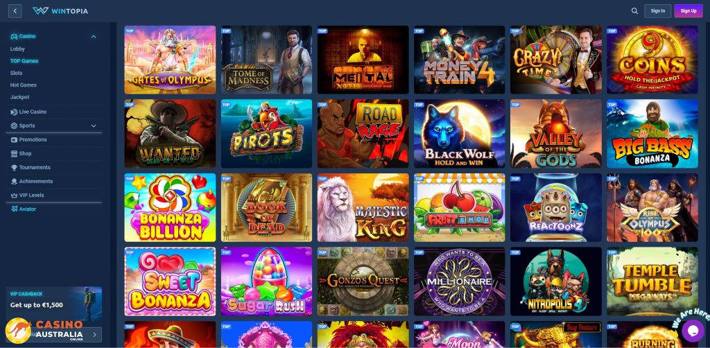 Wintopia Casino Games Australia