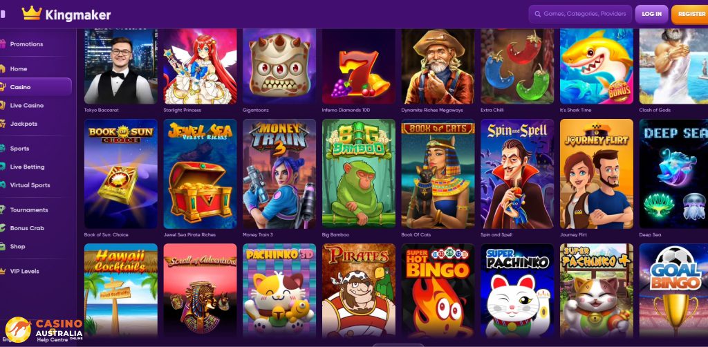 Kingmaker Casino Games Australia