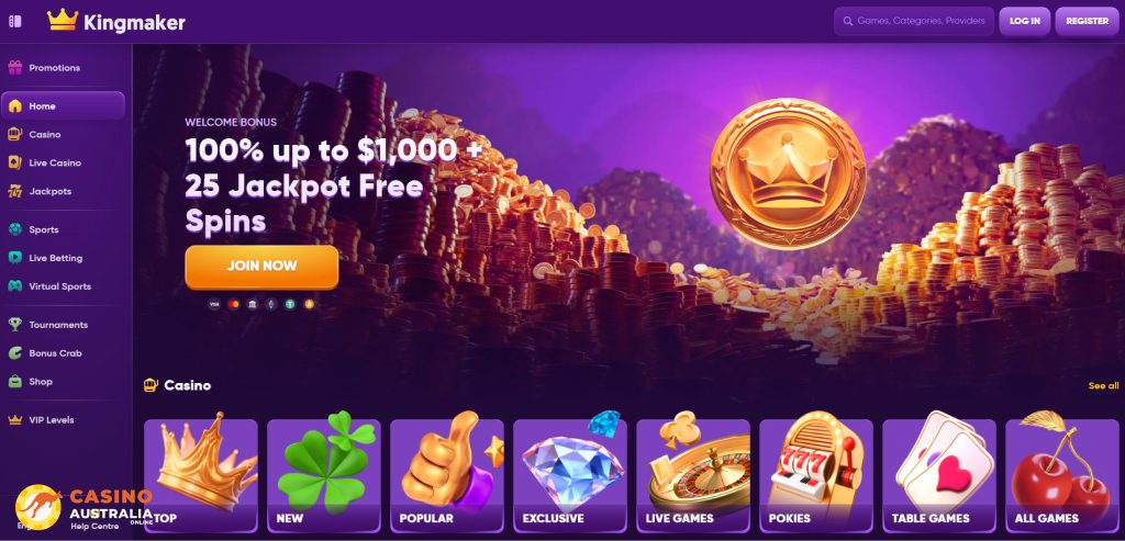 Kingmaker Casino Review Australia