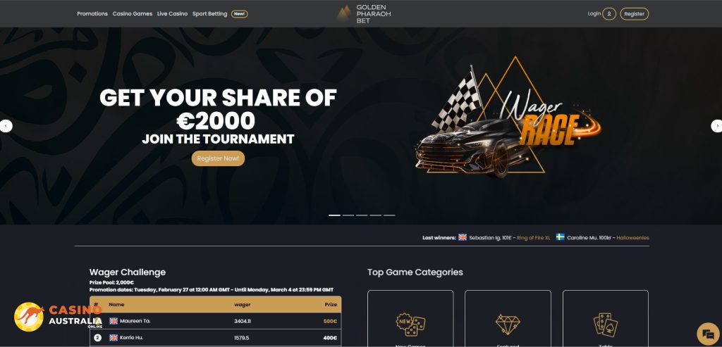 GoldenPharaohBet Casino Review Australia