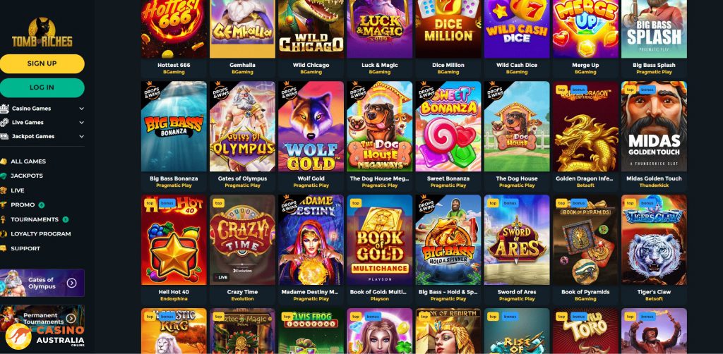 TombRiches Casino Games Australia