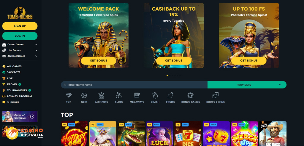 TombRiches Casino Review Australia