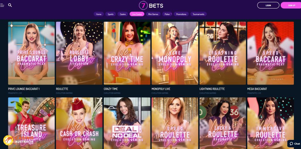 7bets Casino Live Games Australia