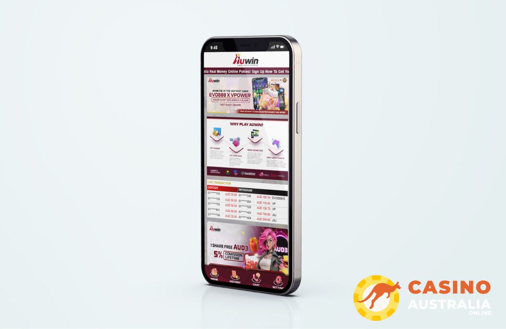 AUWin Casino Mobile Version