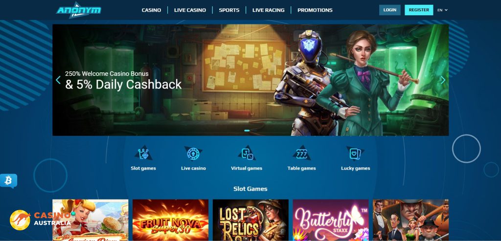 Anonym Bet Casino Review Australia