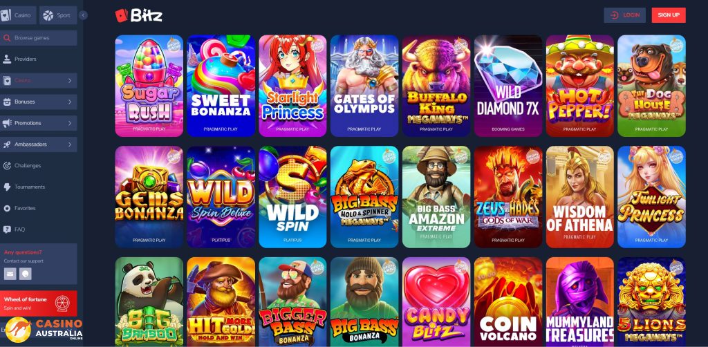 Bitz Casino Games Australia