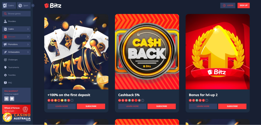 Bitz Casino Promotions Australia