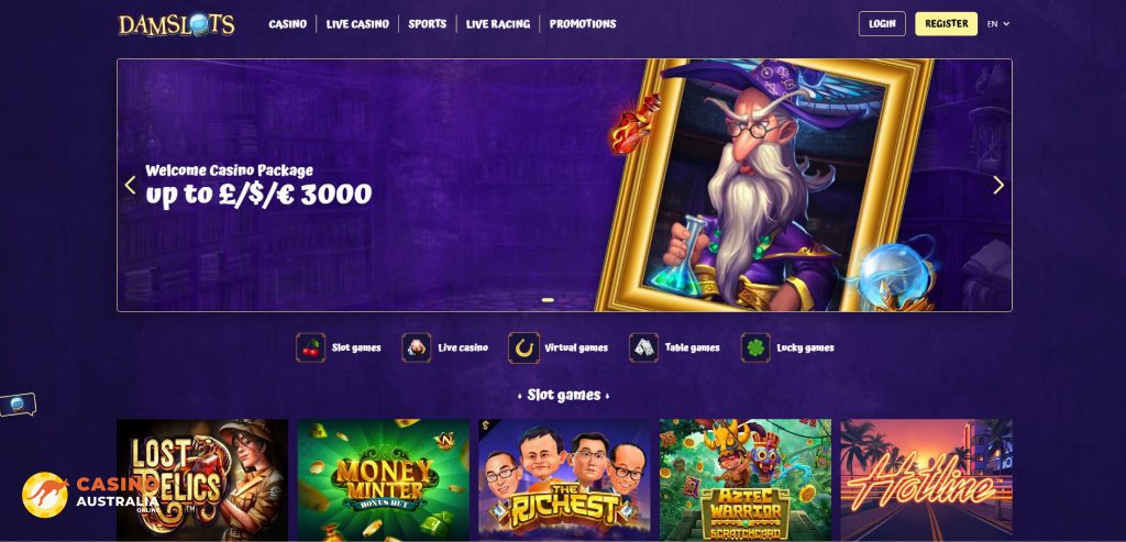 DamSlots Casino Review Australia