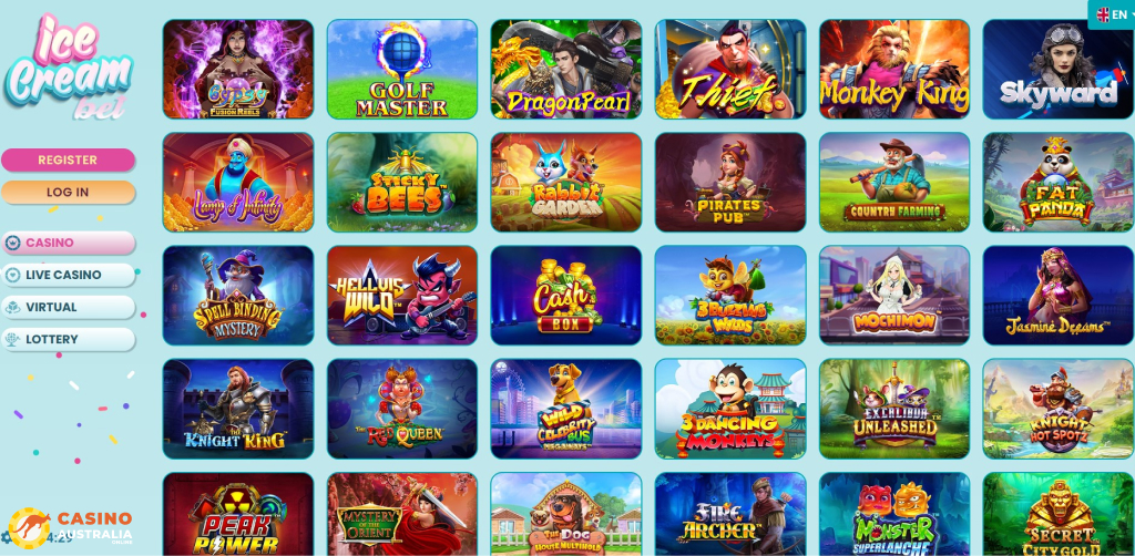 IceCreamBet Casino Games Australia