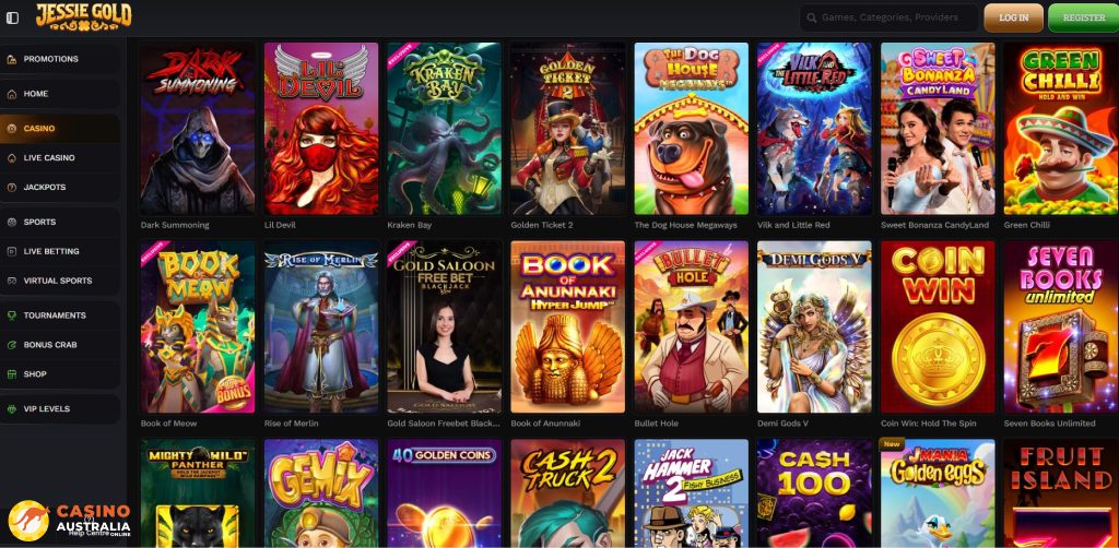 JessieGold Casino Games Australia