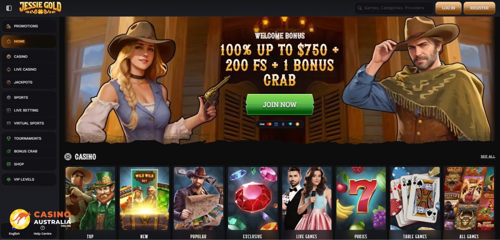 JessieGold Casino Review Australia