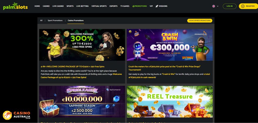 PalmSlots Casino Promotions Australia