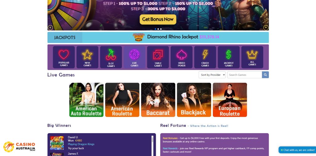 Reel Fortune Casino Live Games Australia