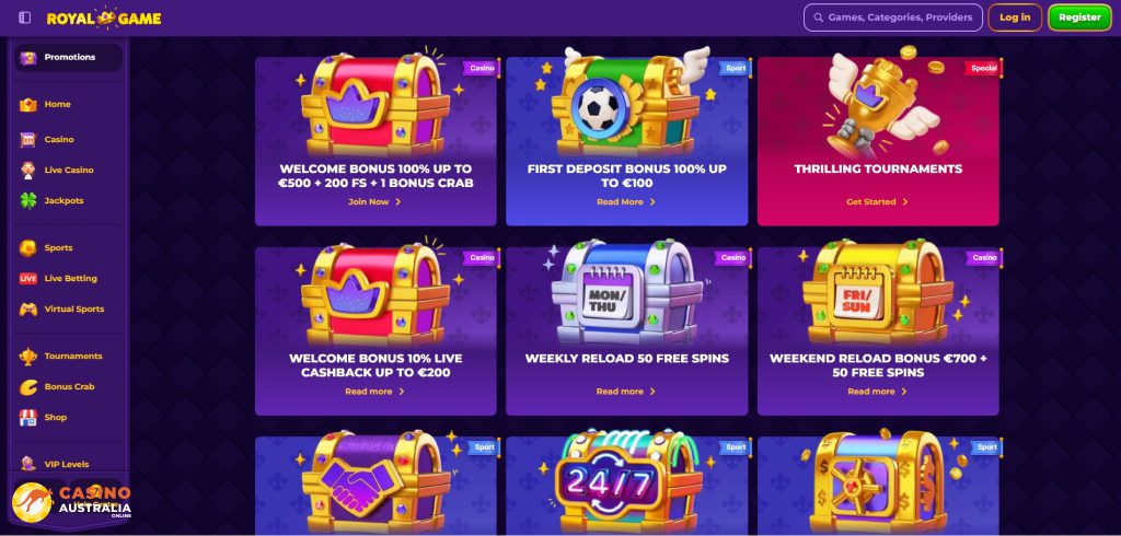 RoyalGame Casino Promotions Australia