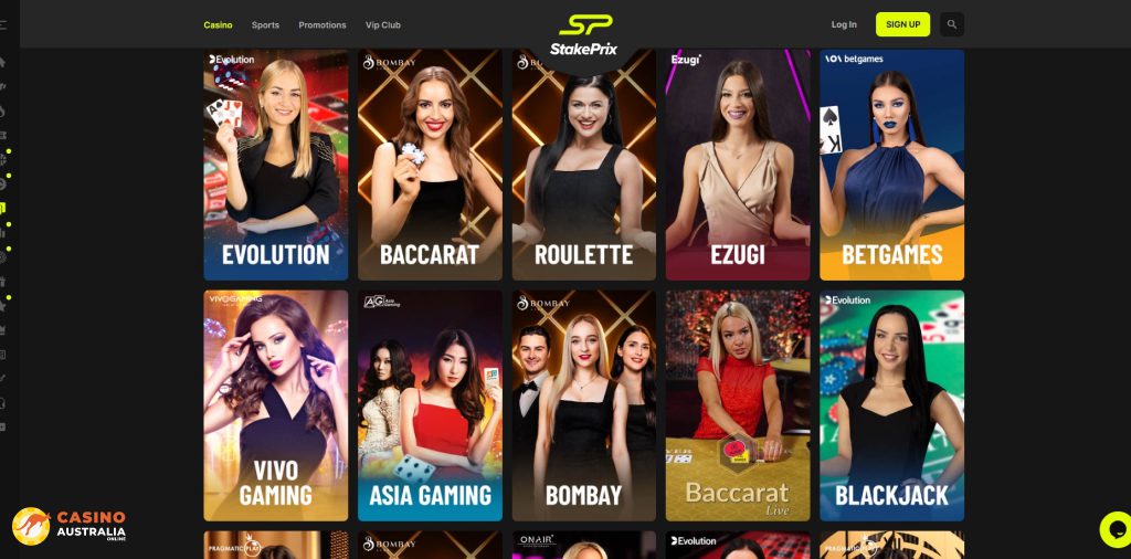 Stakeprix Casino Live Games Australia