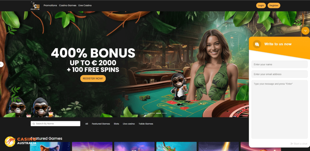 Support at GorillaWins Casino Australia