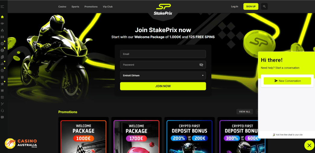 Support at Stakeprix Casino Australia