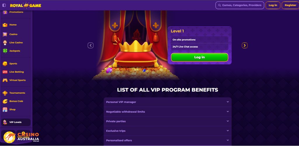 Vip Program at RoyalGame Casino Australia