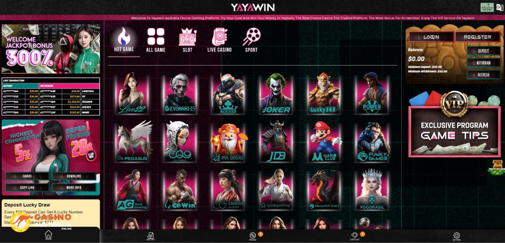 YayaWin Casino Review Australia