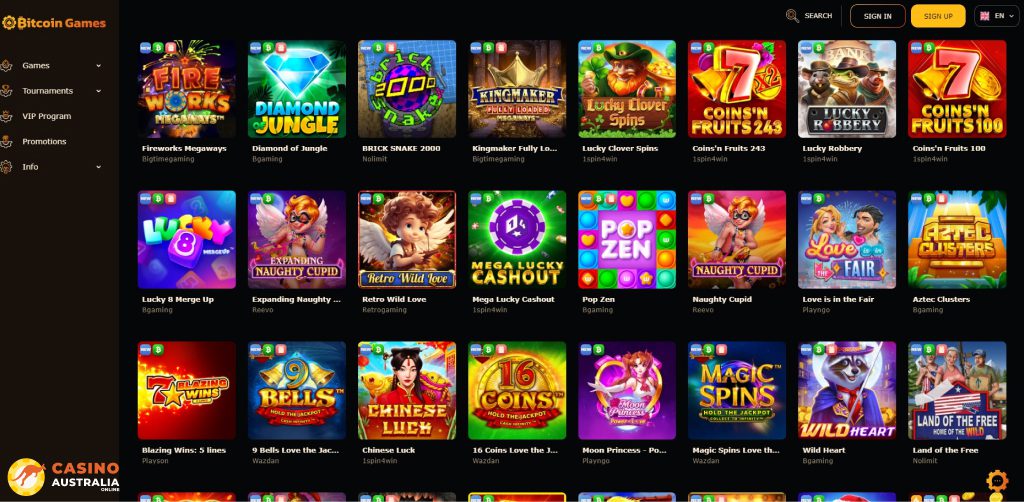 Bitcoin Games Casino Games Australia