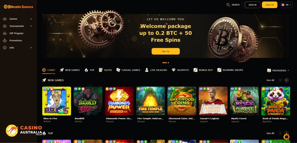 Bitcoin Games Casino Review Australia