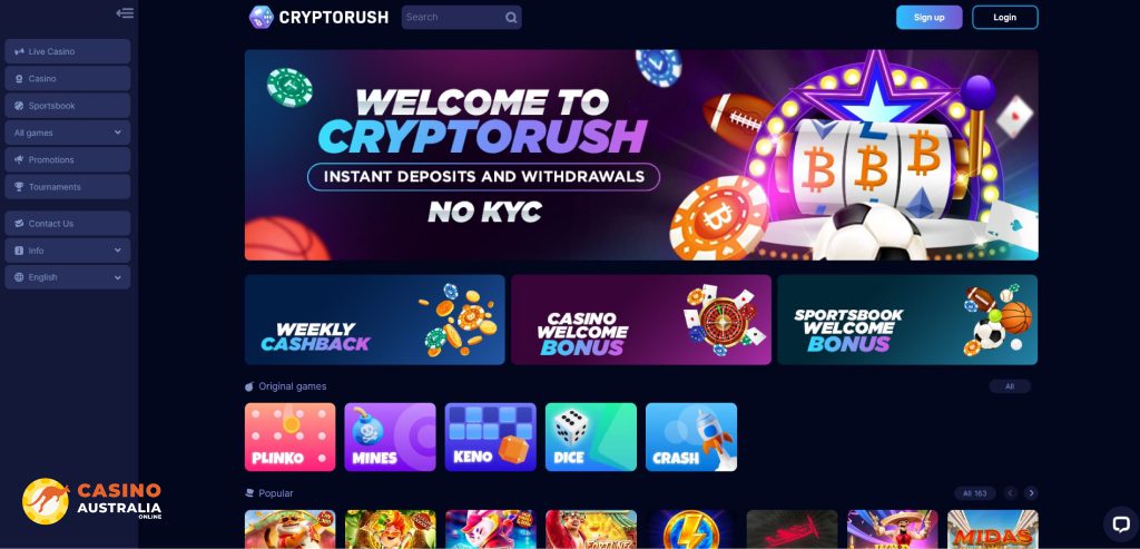 CryptoRush Casino Review Australia