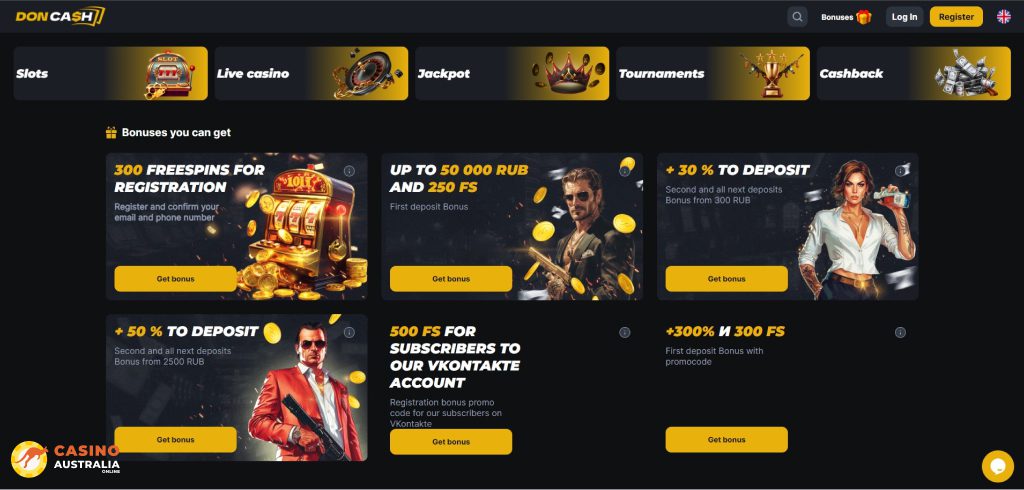 DonCash Casino Promotions Australia