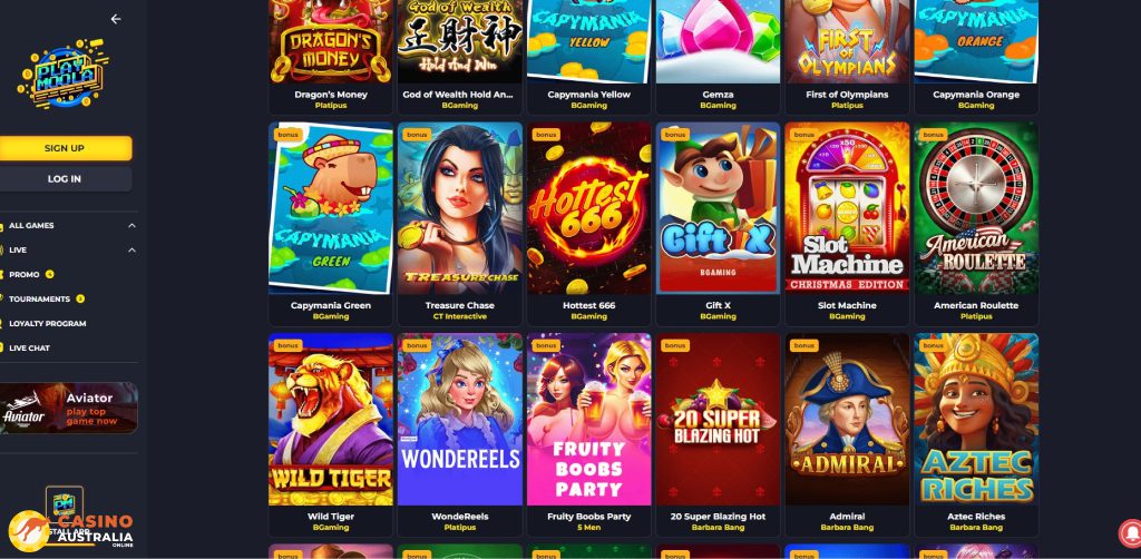 PlayMoola Casino Games Australia