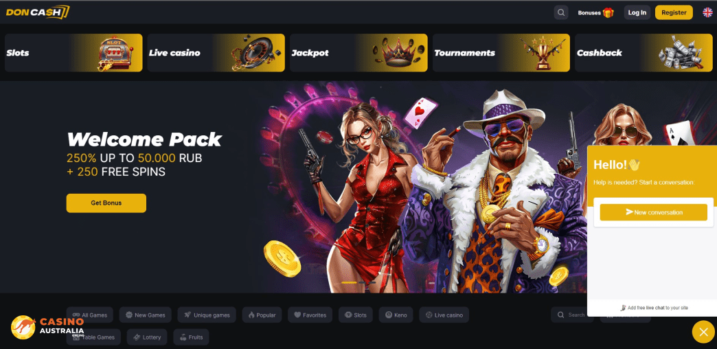 Support at DonCash Casino Australia