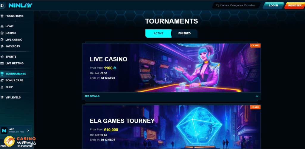 Tournaments at Ninlay Casino Australia