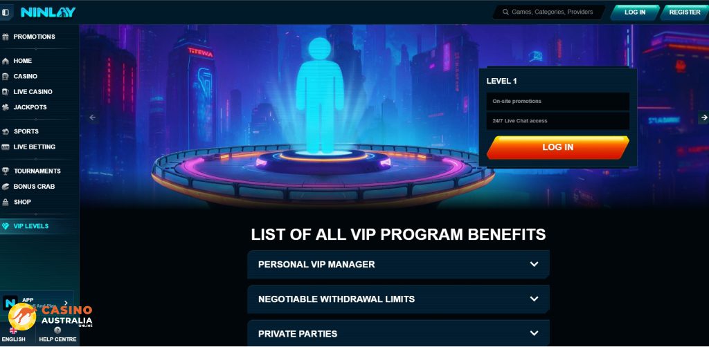 Vip Program at Ninlay Casino Australia