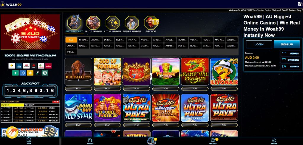 Woah99 Casino Review Australia