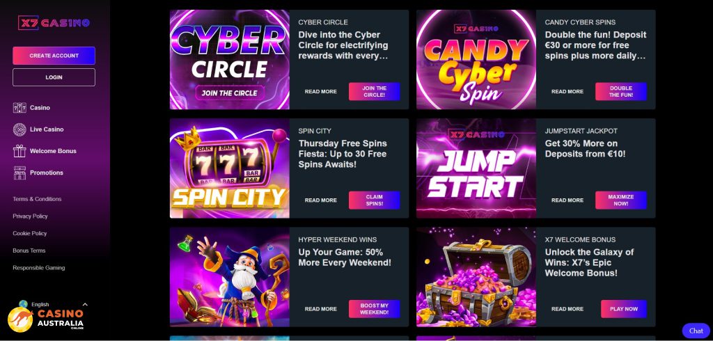 X7 Casino Promotions Australia