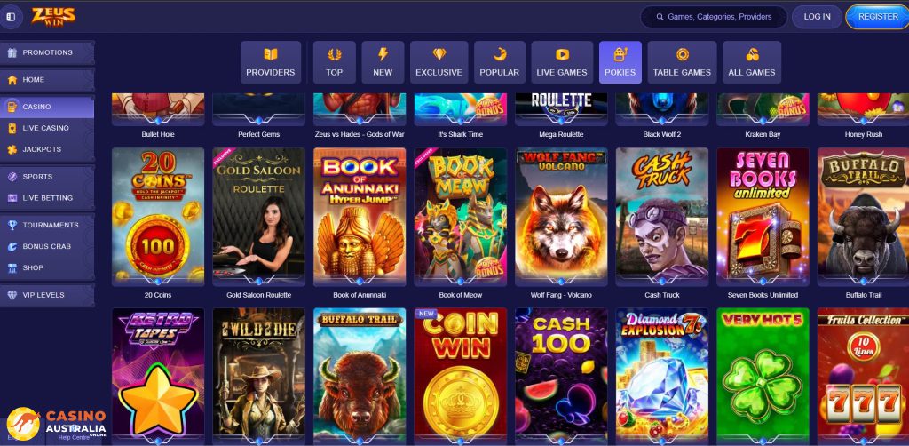 ZeusWin Casino Games Australia