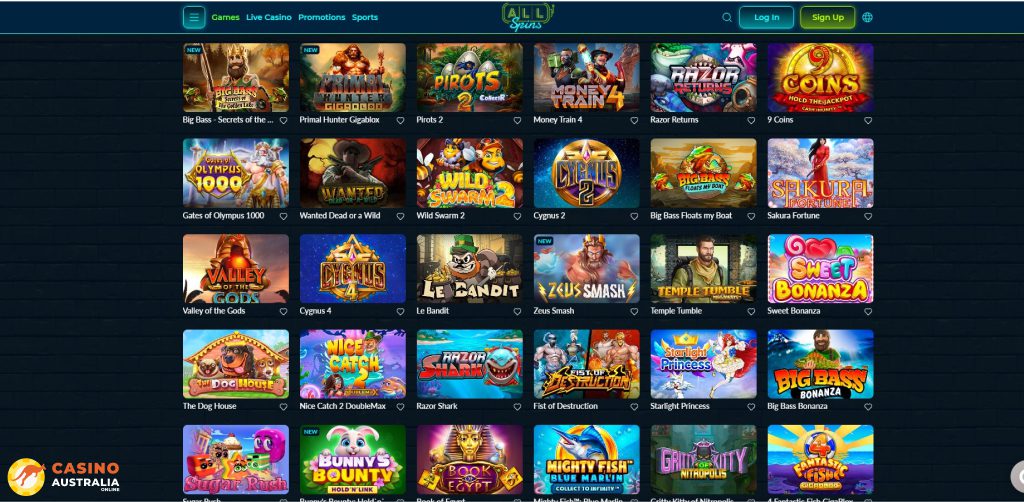 AllSpins Casino Games Australia