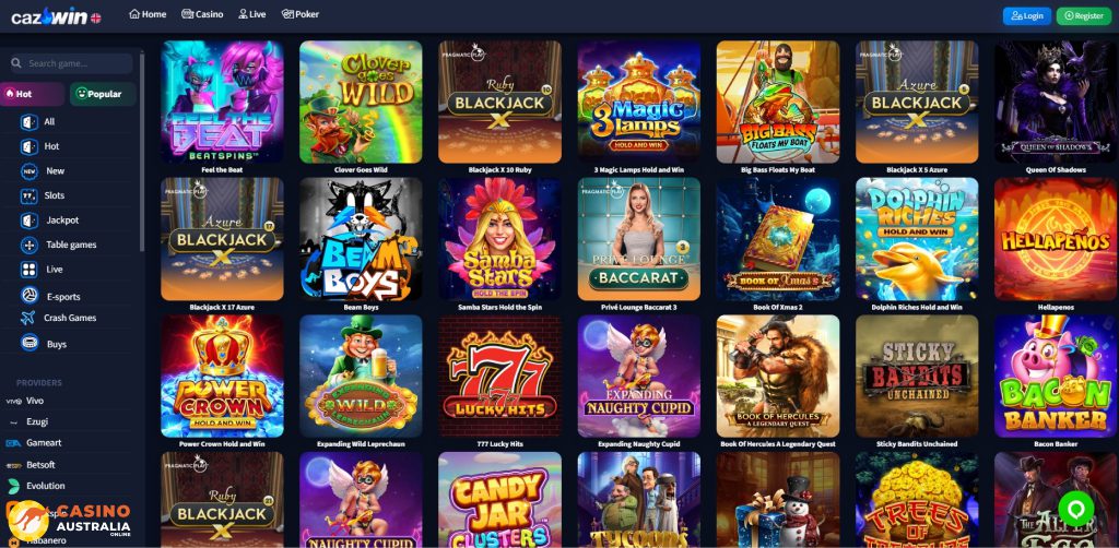 Caz-Win Casino Games Australia