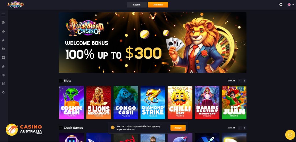 LuckyHand Casino Review Australia